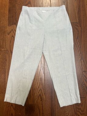 J. Jill Light Gray Linen Stretch Pants Size M